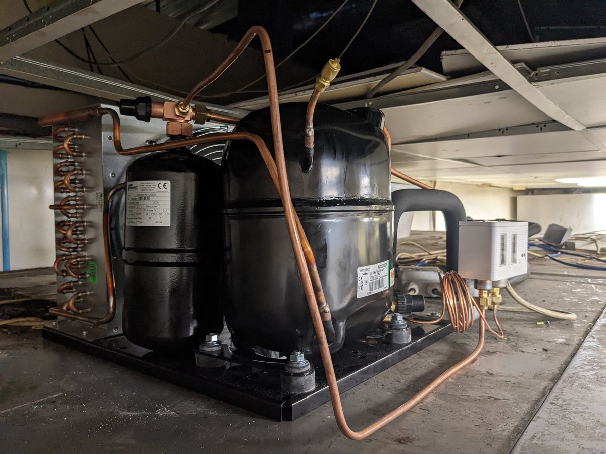 Small Freezer room condensing unit completed