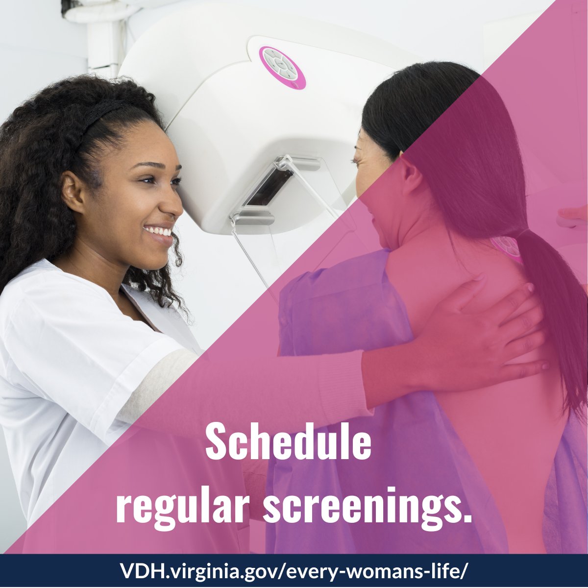 VDHgov's tweet photo. Screening tests can increase the chance of detecting cancers early, when they may be easier to treat. Reach out to the Every Woman’s Life Program for your breast and cervical screening needs. Get started at https://t.co/1AUuvwnMcB
#VAEWL #VDHCancer #cancer https://t.co/Tluf1Km80n