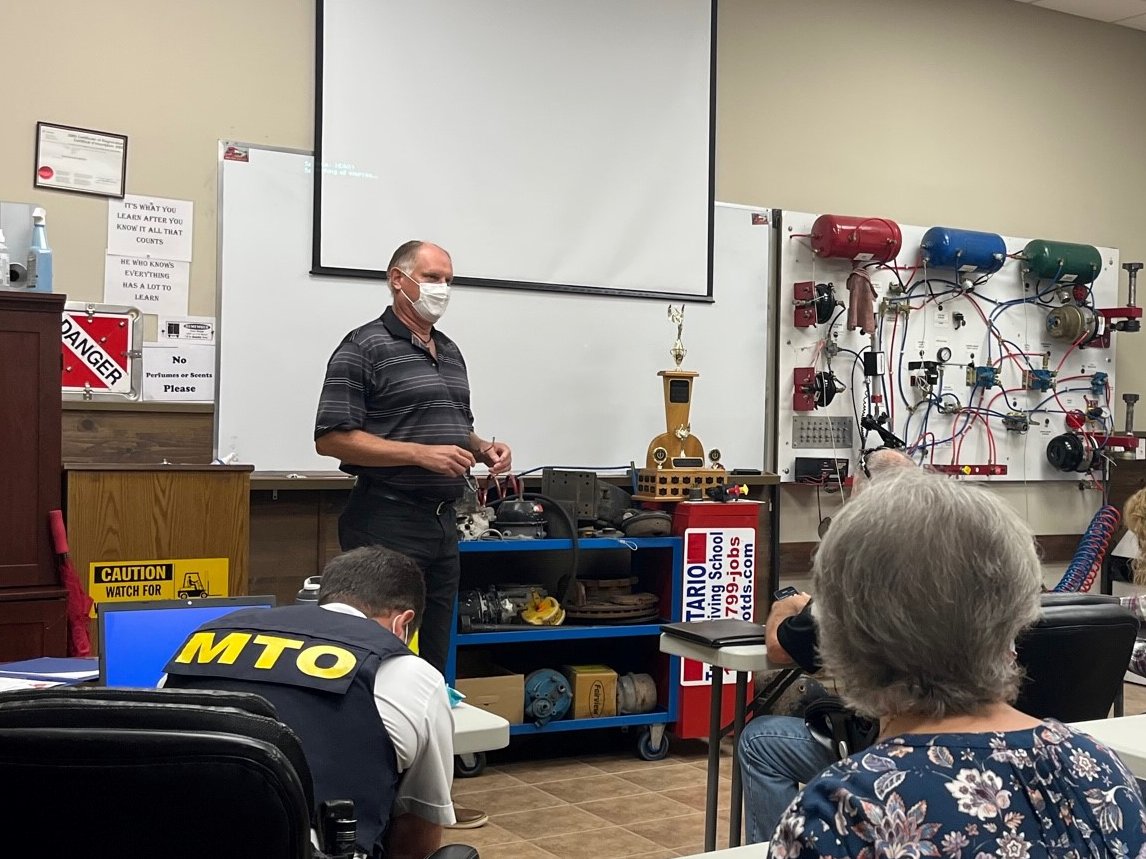 FSC_Ontario's tweet photo. The FSC Southwestern Chapter is back and in-person at @OTDScom London. ELD update from @ONtransport and now Chris Wilkinson (Impirica) is discussing if you are still doing the same old road test! 

Click here to learn more about the Southwestern Chapter: https://t.co/kfWKMg2U7i https://t.co/Yral1lKGKe