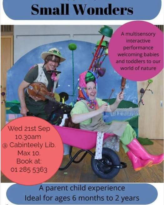 DLR_Libraries's tweet image. Puca Puppets presents &apos;Small Wonders&apos; event for babies and toddlers at #CabinteelyLibrary this Wednesday 21st September. 
Max 10.
For bookings email Cabinteelylib@dlrcoco.ie or ring 01 285 5363.