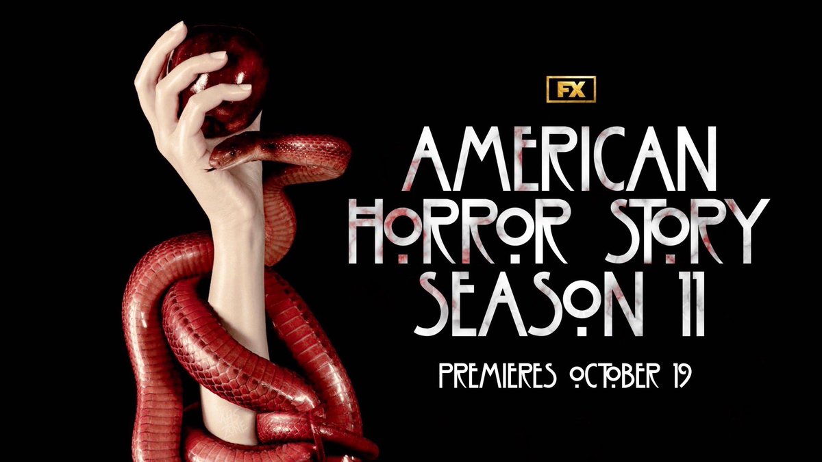 AHSZone's tweet photo. BREAKING: “American Horror Story” Season 11 will reportedly premiere on Wednesday, October 19! The season will air two new episodes each week and end on November 16. #AHS11 https://t.co/5ZYvyYeR0b