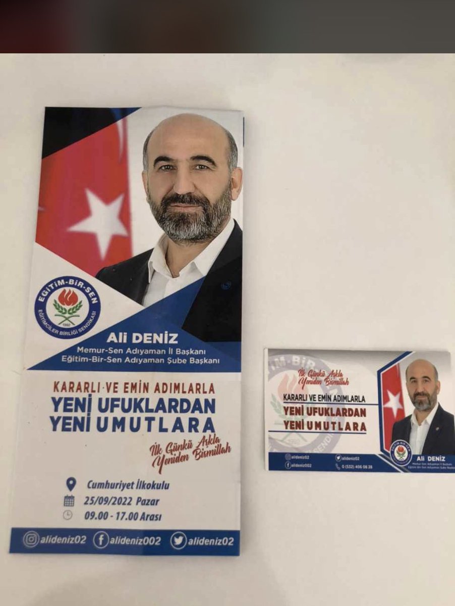 Halil_Ibr_SEVIM's tweet photo. Sendikacılığın başkenti olan Adıyaman’a yakışır; tecrübeli, ehl-i liyâkat, istişareyi seven ve tüm kadrosuyla ulaşılabilirliği hat safhada olan güzel bir ekip…Tabiki bu seçim de Ali Deniz ve ekibini destekliyoruz. Rabbim muvaffak eylesin…@_aliyalcin_ @alideniz02 @demirmehmet02 https://t.co/4vqqPOJ6eu