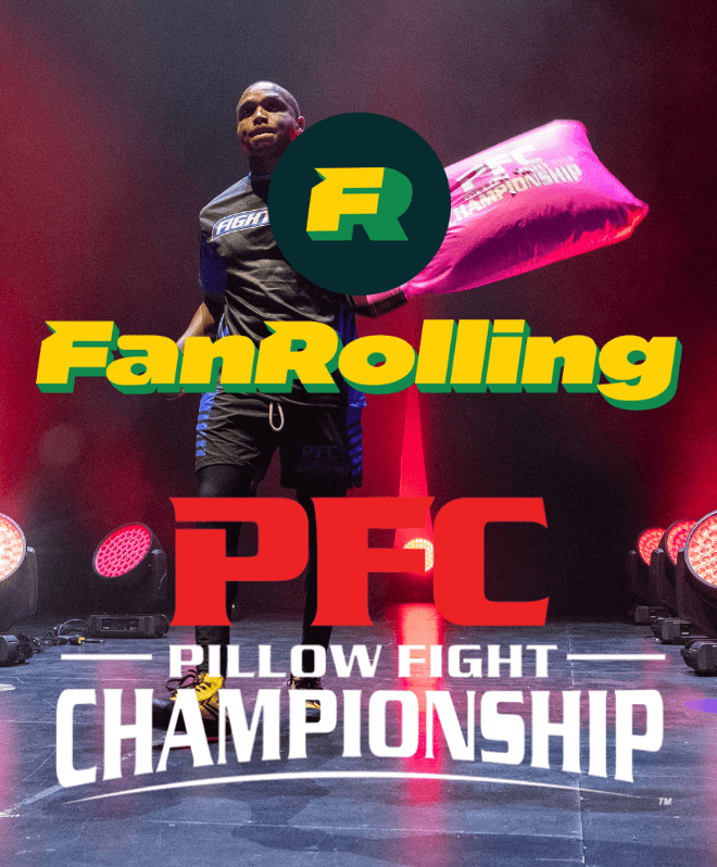 fanrollingcom's tweet photo. ANNOUNCEMENT!
@FightPFC s now available on FanRolling! Fans now have the opportunity to watch their favourite athletes compete in a pillow fighting competition! 
https://t.co/9Klby4VxMI
#pillowfight #fightPFC #PFC #fanrolling #fans #startup #fight #mma #boxing #KO #TKO https://t.co/Qz4NZgjNcW