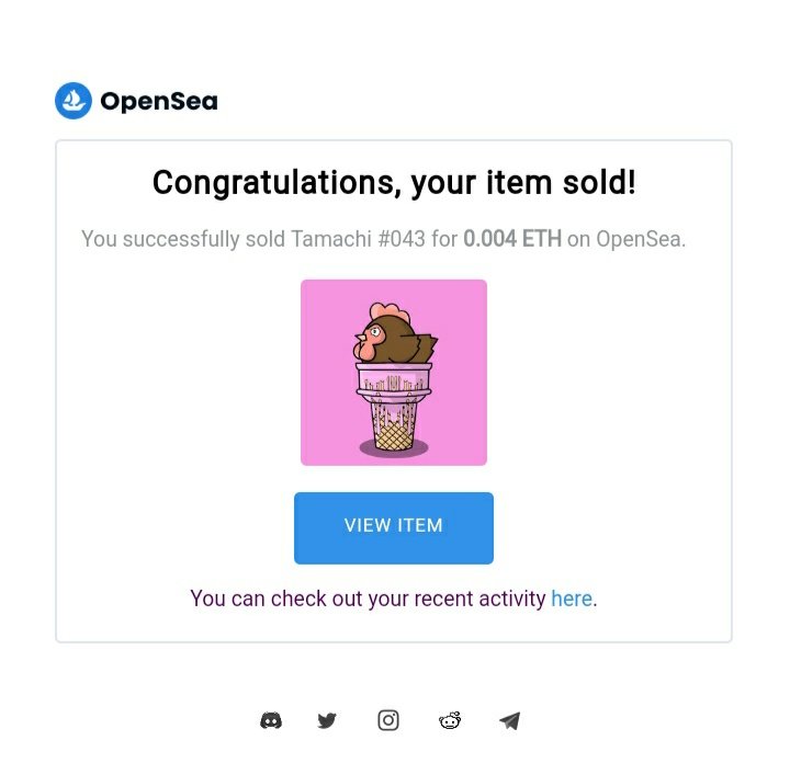 🚨SOLD🚨
Thank You So Much 😍 Big Thanks To <a href="/ScarceCreatures/">Scarce Creatures</a>
He Bought 1 Item Of Tamachi 🔥🔥🐤
And Thank You For Your Support❤
Please Support And Follow <a href="/ScarceCreatures/">Scarce Creatures</a>
And There Are 10 Items Left Of Tamachi
opensea.io/collection/tam…
#DeltaXNft #NFT  #CactusBoom