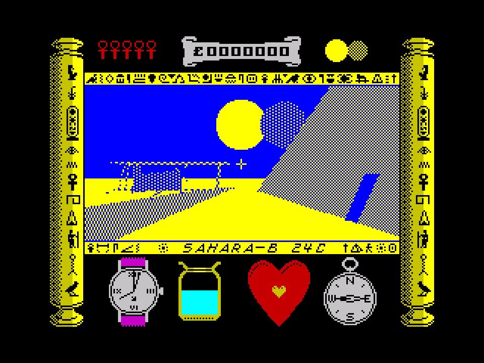 retroarcadian's tweet photo. I love this opening scene from Total Eclipse, though I love it more on some versions than others! Here we’ve got Amstrad CPC, Atari ST, Commodore 64 and ZX Spectrum for comparison. #Freescape #RETROGAMING https://t.co/sDdpR5ENQR