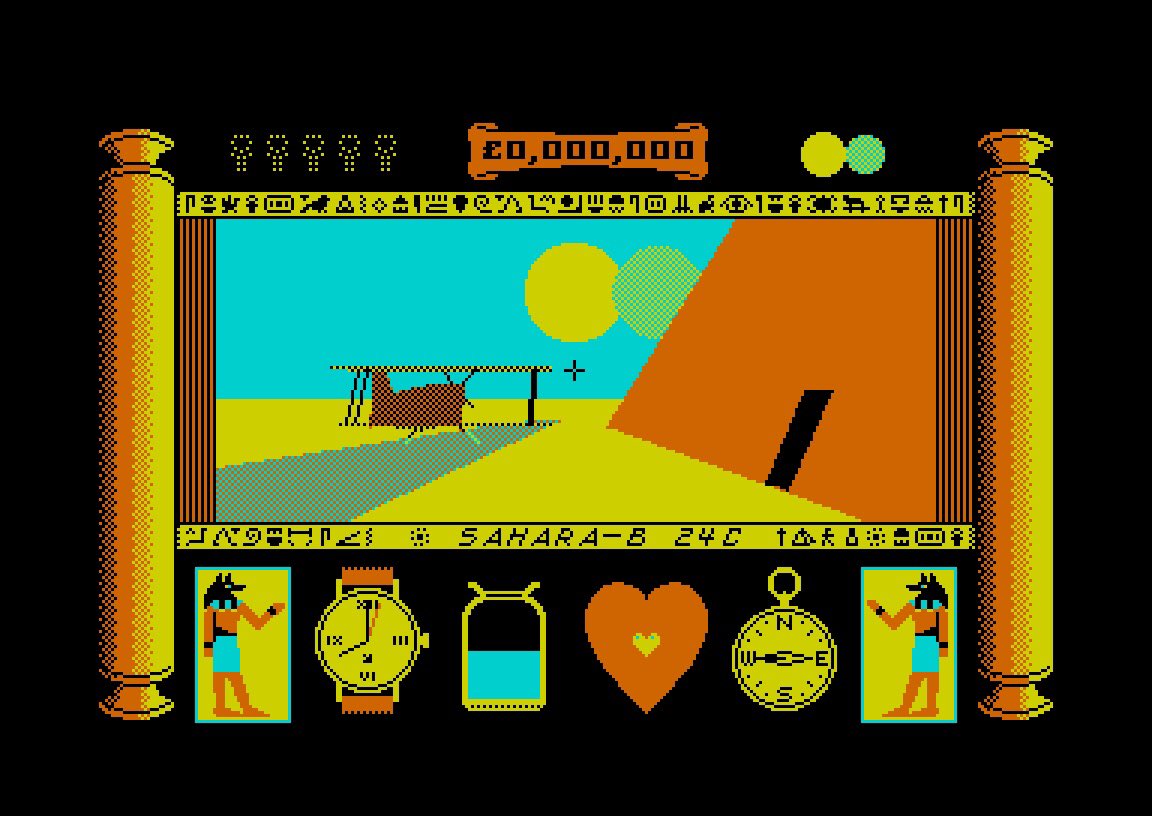 retroarcadian's tweet photo. I love this opening scene from Total Eclipse, though I love it more on some versions than others! Here we’ve got Amstrad CPC, Atari ST, Commodore 64 and ZX Spectrum for comparison. #Freescape #RETROGAMING https://t.co/sDdpR5ENQR