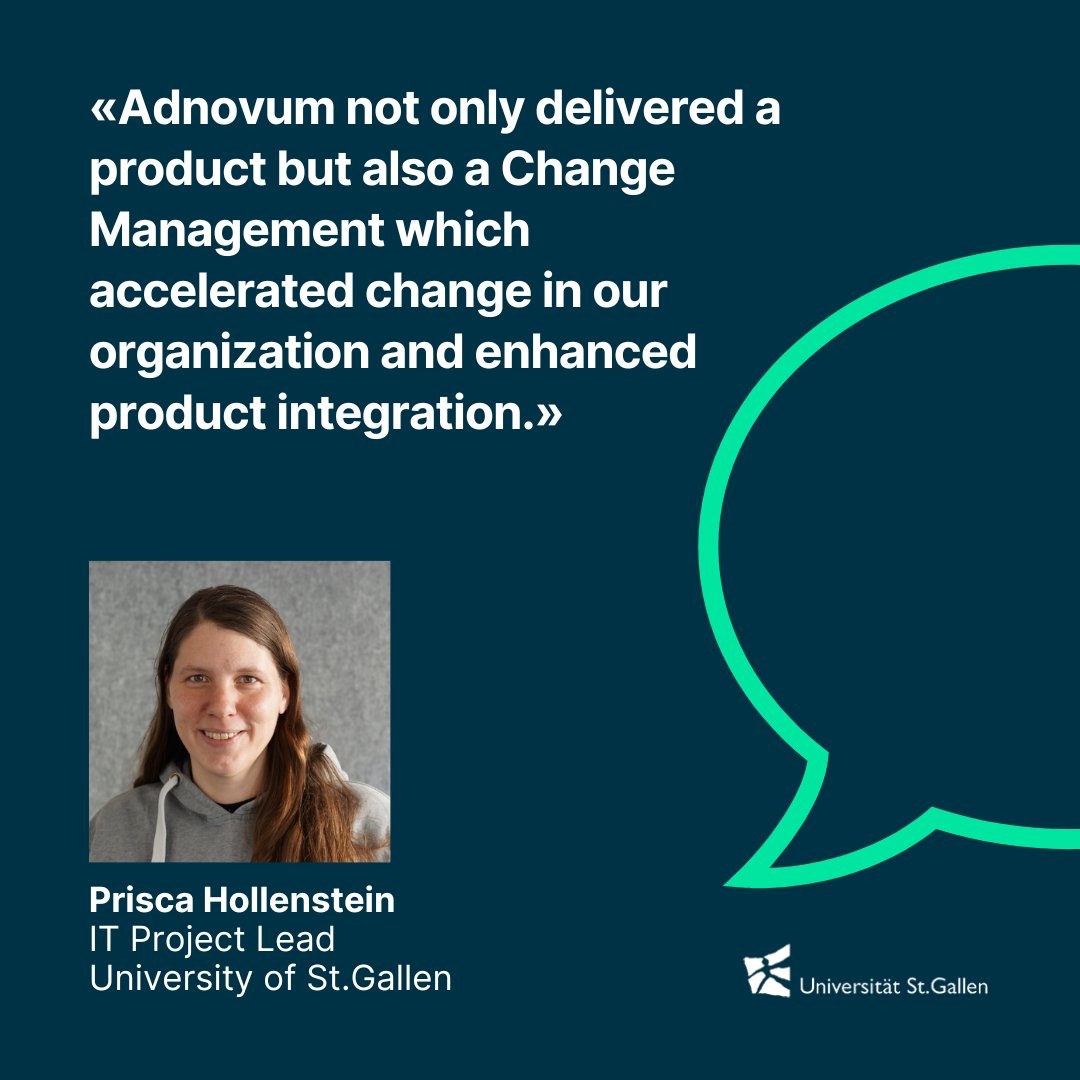 Adnovum (@adnovum) on Twitter photo How do you make change happen in your organization?
Our client <a href="/HSGStGallen/">Universität St.Gallen (HSG)</a> got it right. They redid their user management system within only 9 months! Read the full story:
bit.ly/3pweutA How do you make change happen in your organization?
Our client <a href="/HSGStGallen/">Universität St.Gallen (HSG)</a> got it right. They redid their user management system within only 9 months! Read the full story:
bit.ly/3pweutA