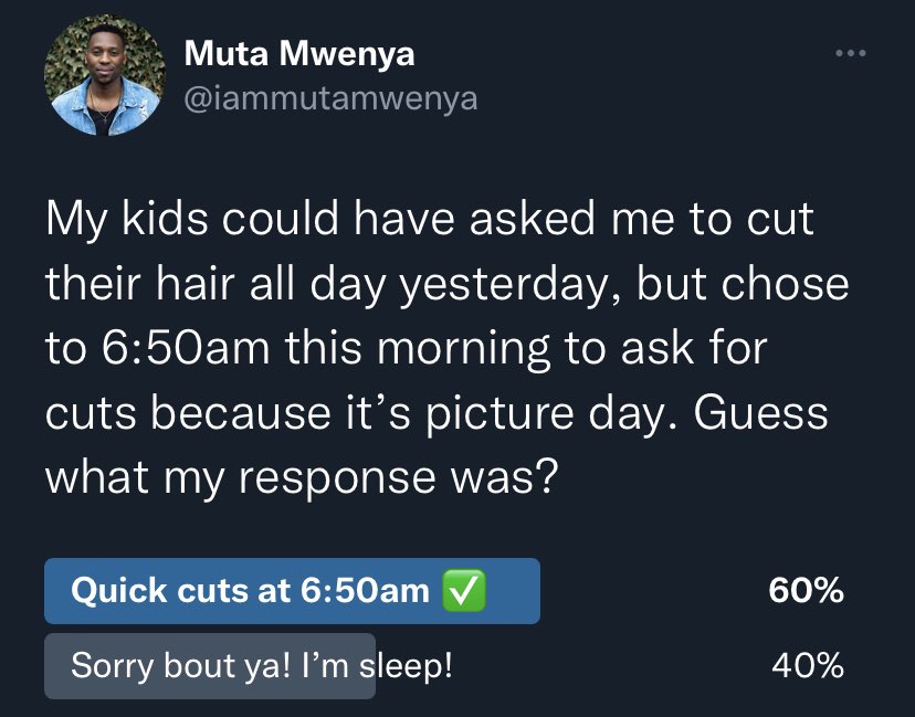 Yup can’t let my mini me’s go out looking like they don’t have a father who loves them! 😂