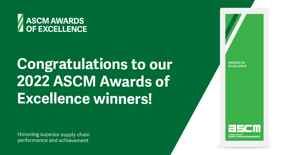 ascm_hq's tweet photo. Individual Honors: 

Emerging Supply Chain Leader: Austin Henion from @LockheedMartin 
Supply Chain Leader: Amy Augustine from @UScellular  
Diversity, Equity and Inclusion Champion: Princess Newborn from @Ware2Go 

#ASCMCONNECT #leaderschip #excellence https://t.co/0m9Kh3EkRW