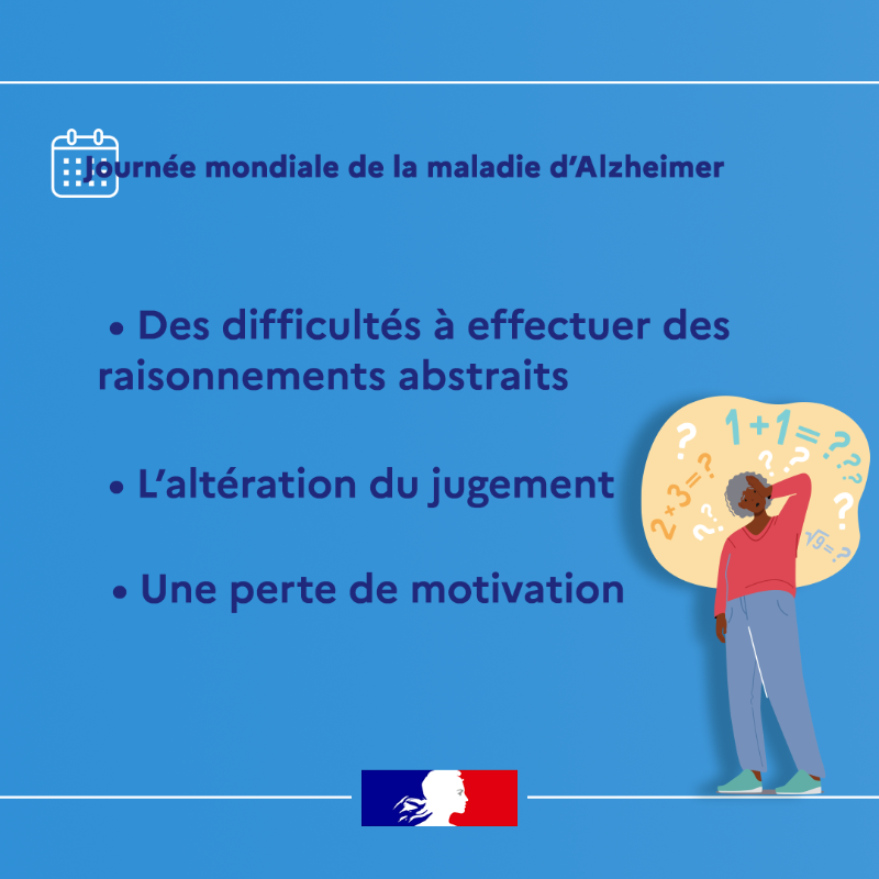 Sante_Gouv's tweet photo. #JournéeMondialeAlzheimer | La maladie d’Alzheimer touche 23% de la population après 80 ans. 

Quels sont les premiers signes qui doivent alerter ? ⤵