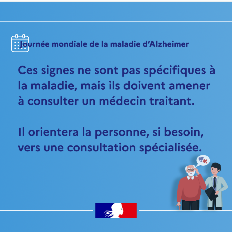 Sante_Gouv's tweet photo. #JournéeMondialeAlzheimer | La maladie d’Alzheimer touche 23% de la population après 80 ans. 

Quels sont les premiers signes qui doivent alerter ? ⤵
