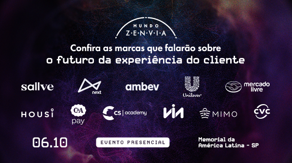 Cases das maiores empresas do Brasil serão apresentados e trarão insights sobre a experiência do cliente durante sua jornada. Tudo isso você encontrará no Mundo Zenvia. 

#Zenvia #ByHumanzForHumans #MundoZenvia #Tecnologia #CS #CX #CustomerExperience