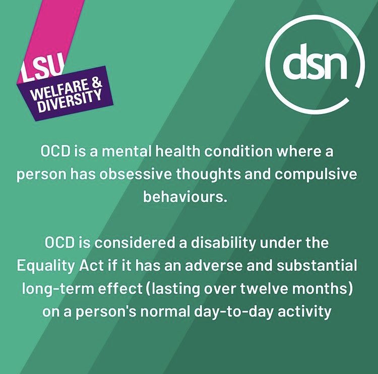 Disability_LSU's tweet photo. What is Obsessive Compulsive Disorder (OCD)? https://t.co/iS789yXCWY
