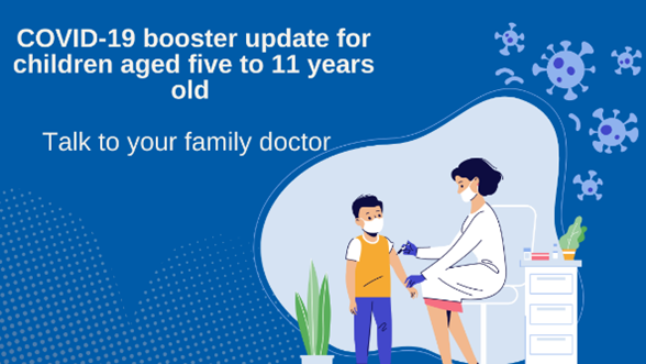 PrimaryWolf's tweet image. Children aged five to 11 years old are eligible for the COVID-19 booster if it has been five months since their last dose or five months since they had #COVID19. 

For questions regarding boosters, talk to your family doctor. #ABHealth #COVID19AB
