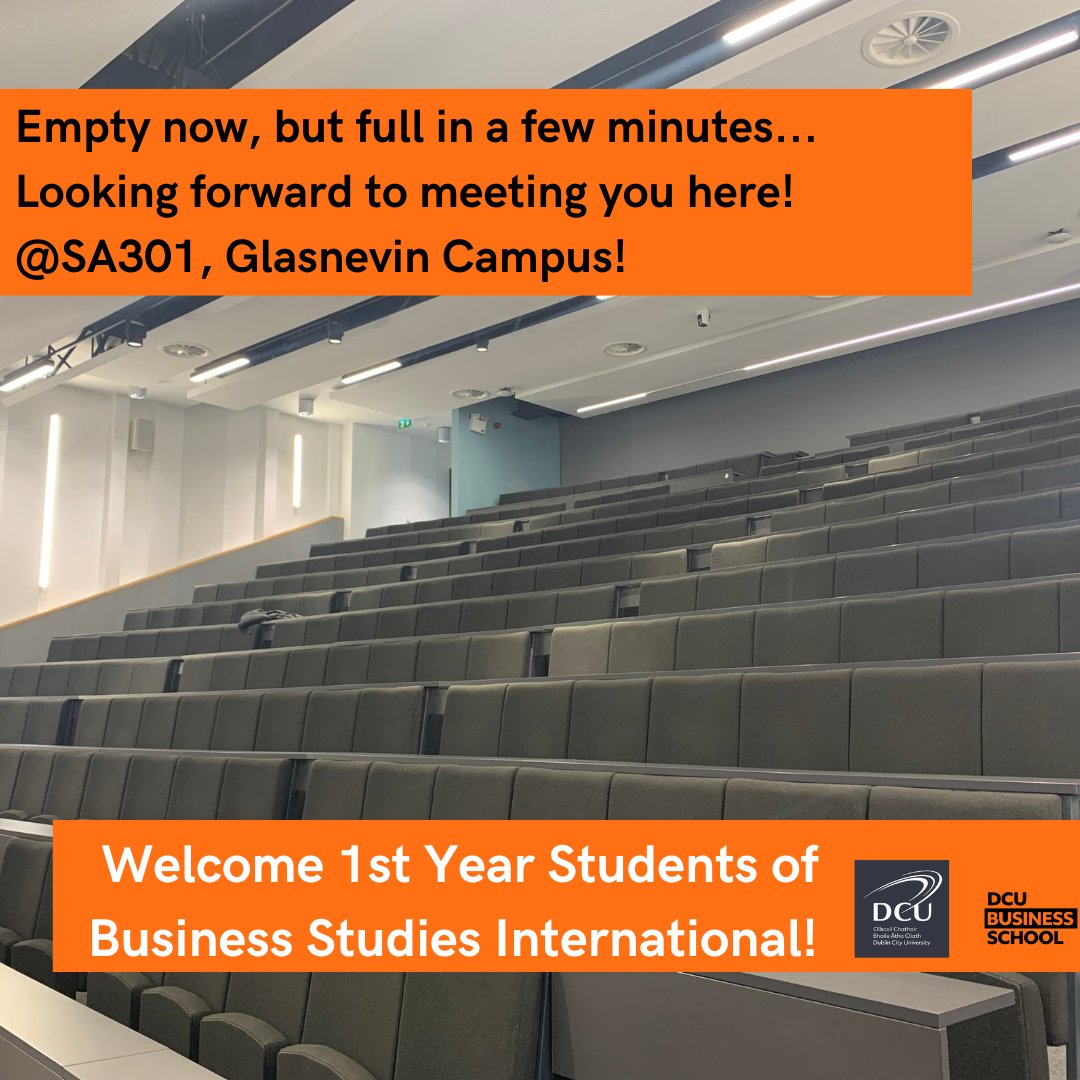 Looking forward to meeting our 1st-year students of Business Studies International! #welcome on #campus! <a href="/BusinessDCU/">DCU Business School</a> <a href="/DCU/">Dublin City University</a>