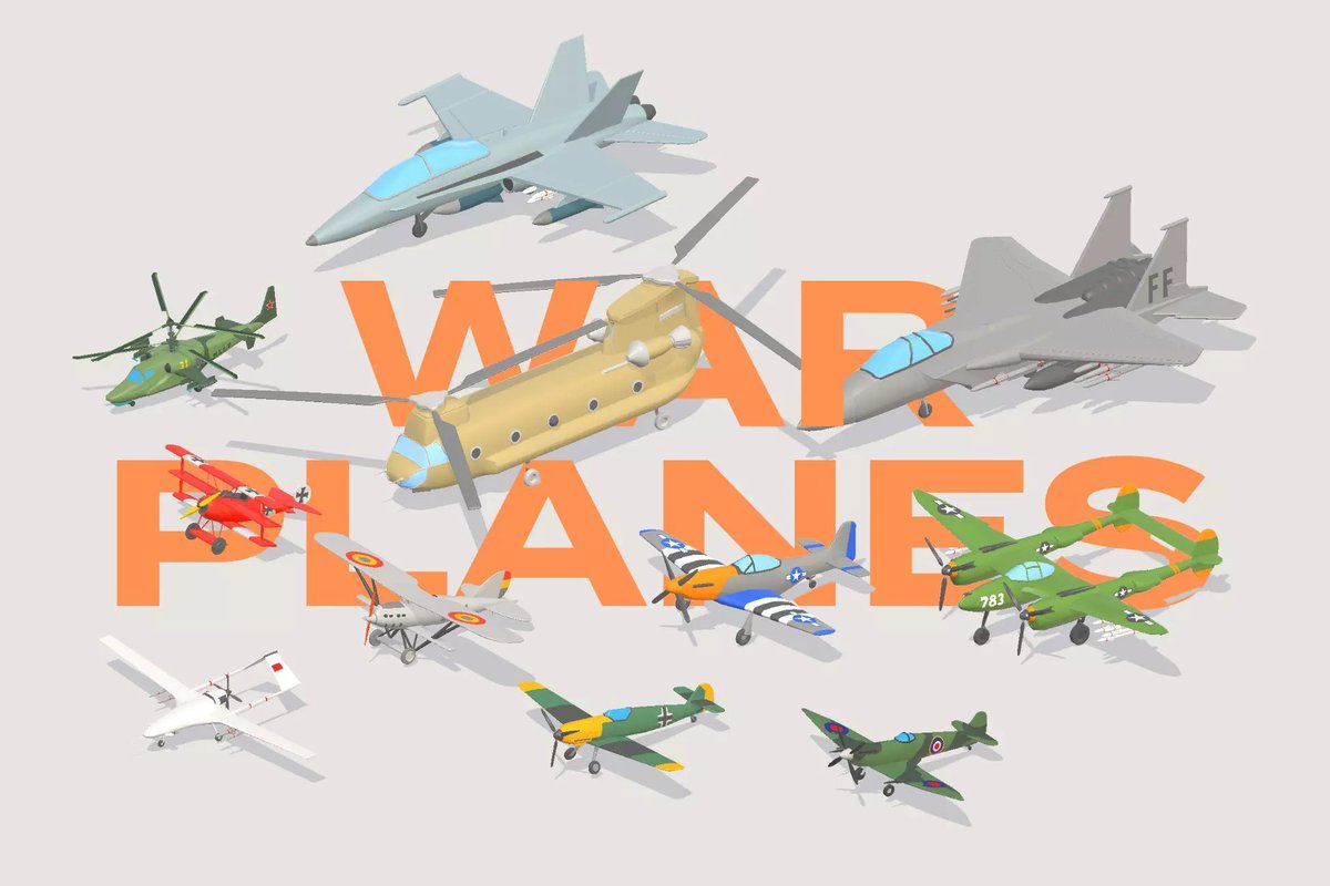 Low Poly: Warplanes Pack that includes Bayraktar TB2 for Hypercasual and Casual mobile games is live on Unity Asset Store!

assetstore.unity.com/packages/3d/ve…