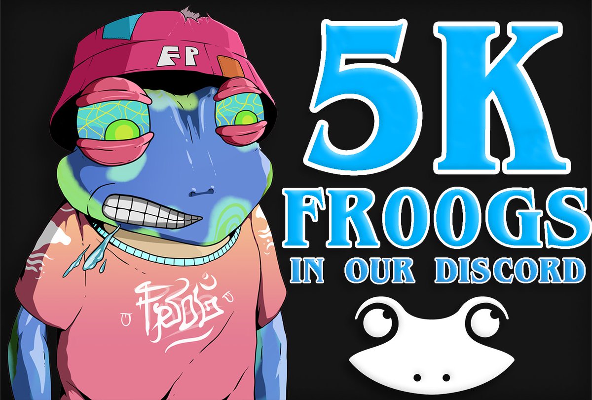 With more than 5K Fr00gs in our discord... We are only growing bigger and stronger! 🐸

1 SOL &amp; 10 OG Spots 🎟️ | Follow, RT &amp; Like

The hype is insane, thank you! ❤️