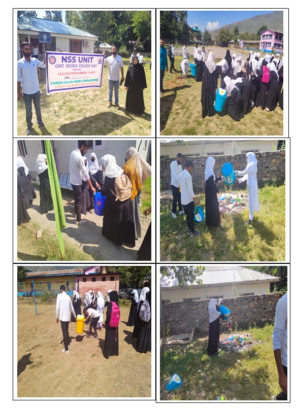 NSSGDCAjas's tweet photo. @NSSGDCAjas @gdcajas organized a pledging ceremony under the banner of theme "Swachata Hee Sewa Hai".  Besides the pledge ceremony, the NSS wing of the college held a cleanliness drive within the college campus itself.
@_NSSIndia @NssrdD https://t.co/BYKRH4DDWY