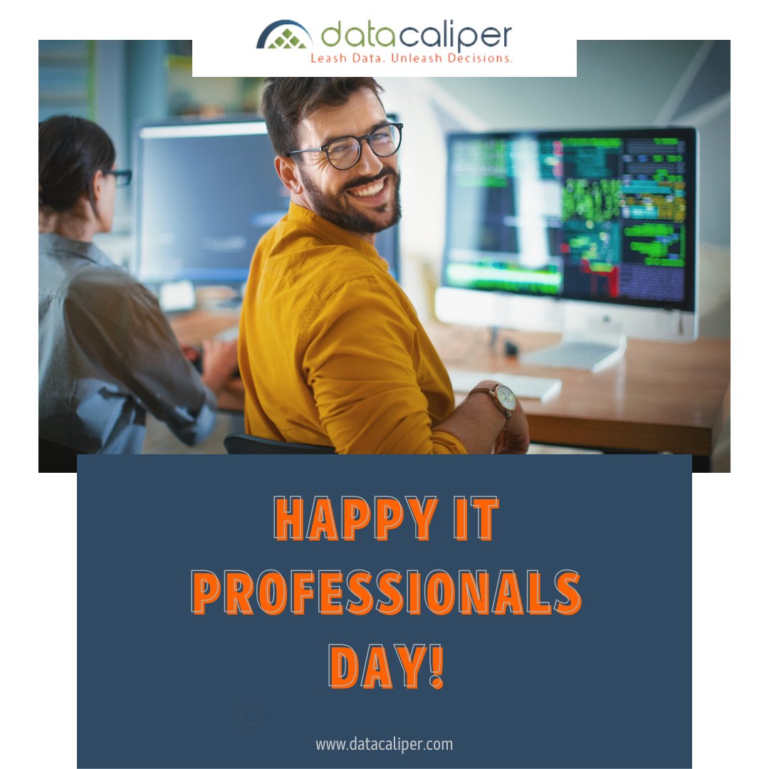 DataCaliper (@datacaliper) on Twitter photo We, at <a href="/DataCaliper/">DataCaliper</a> are asking that we all take a moment to acknowledge not just our amazing team of #engineers and #IT talent, but to acknowledge all of those in the Information Technology field as whole. Because it's #ITProfessionalsDay!🥳 🥳 🥳 We, at <a href="/DataCaliper/">DataCaliper</a> are asking that we all take a moment to acknowledge not just our amazing team of #engineers and #IT talent, but to acknowledge all of those in the Information Technology field as whole. Because it's #ITProfessionalsDay!🥳 🥳 🥳
