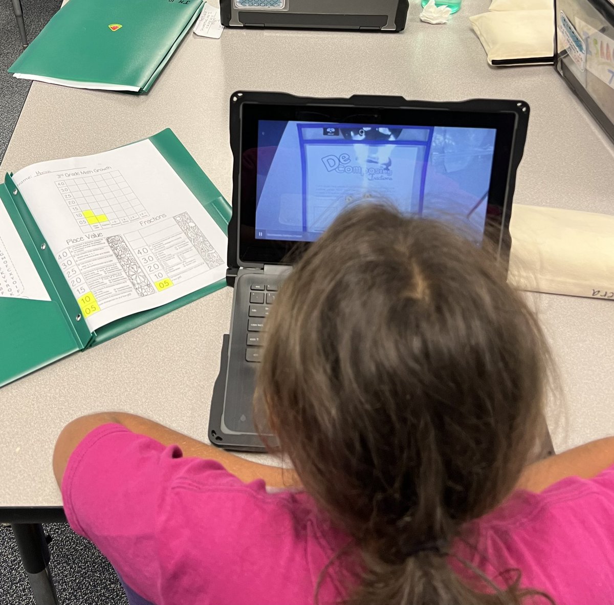 3rdFpe's tweet photo. Third grade is working on personal goals in math.  Students are choosing games/activities based on what goal they have set for themselves for this week. https://t.co/7Rf44GWeSH