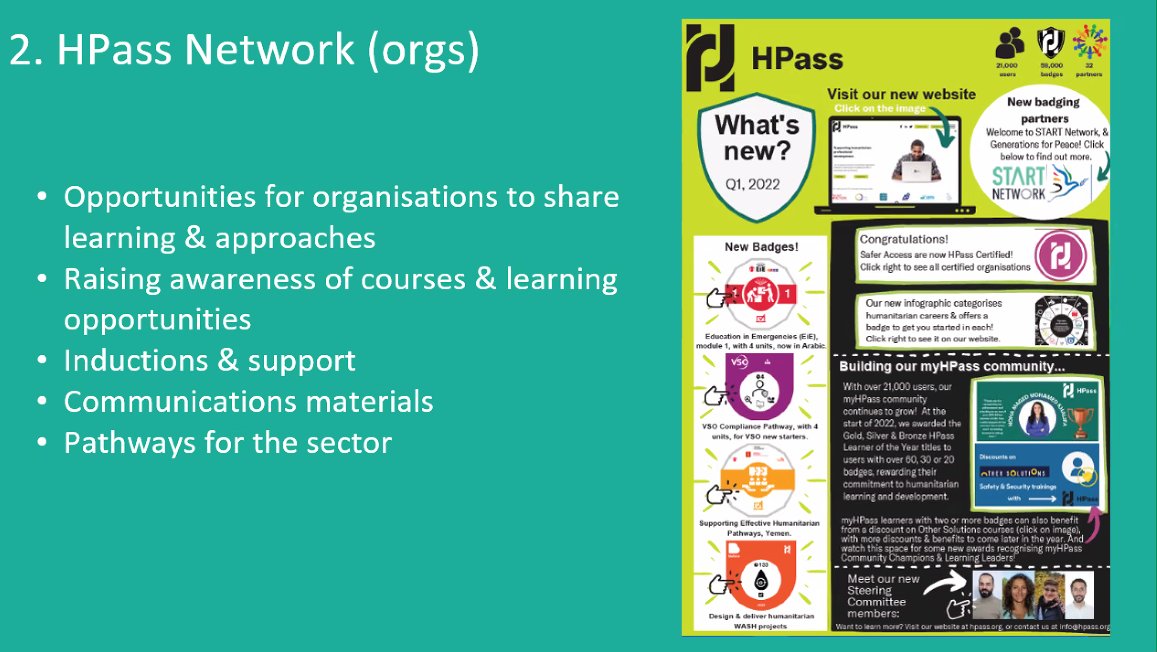 donpresant's tweet photo. Excerpt:
#LearningOrganizations in a #CommunityOfPractice for #HumanitarianLD
#OpenBadges > #Microcredentials > #CourseCertificates https://t.co/aGW8P7UVMK