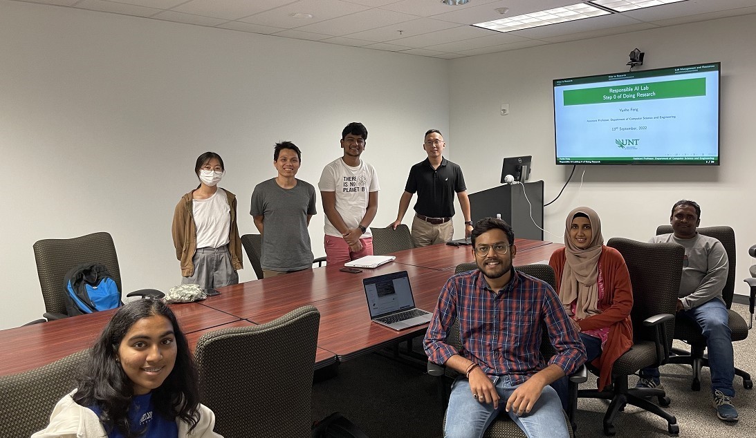 Last Tuesday, the Responsible AI Lab at #UNT had our 1st weekly lab meeting. I have been impressed by the passion and curiosity our lab members have for doing research. Let's work together and grow together! Looking forward to our 2nd lab meeting today. <a href="/UNTsocial/">University of North Texas</a> <a href="/UNTnews/">UNT News</a>