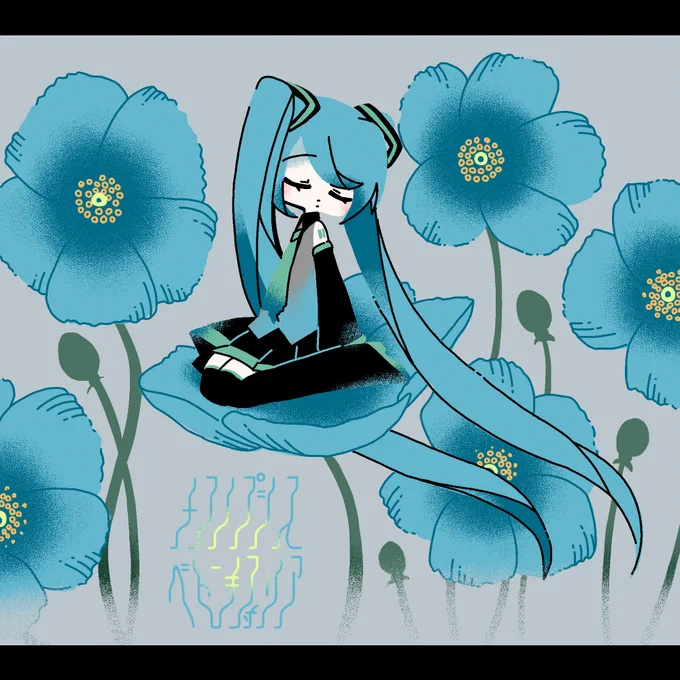 09.メコノプシス・ベトニキフォリア#100曲ボカロ絵チャレンジ 