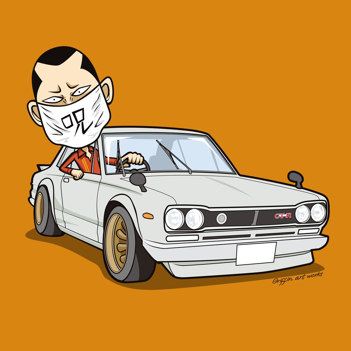 「#昭和生まれの絵描きさんの絵を魅せて代表的な昭和の車とツッパリ 」|タケシ／Takeshiのイラスト