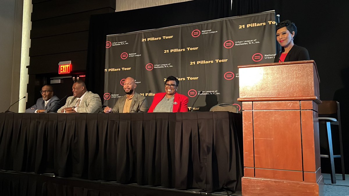 NatUrbanLeague's tweet photo. 💥 A powerful reminder:
“The solution is in the people that are experiencing the pain.”
— Iman Hanif Abdul-Wahid, Director of the #Rochester Black Agenda Group. @urbanleagueroc’s #InterruptRacism Summit is fueled by those doing the work day in & day out in their communities. https://t.co/6DNBYApweX