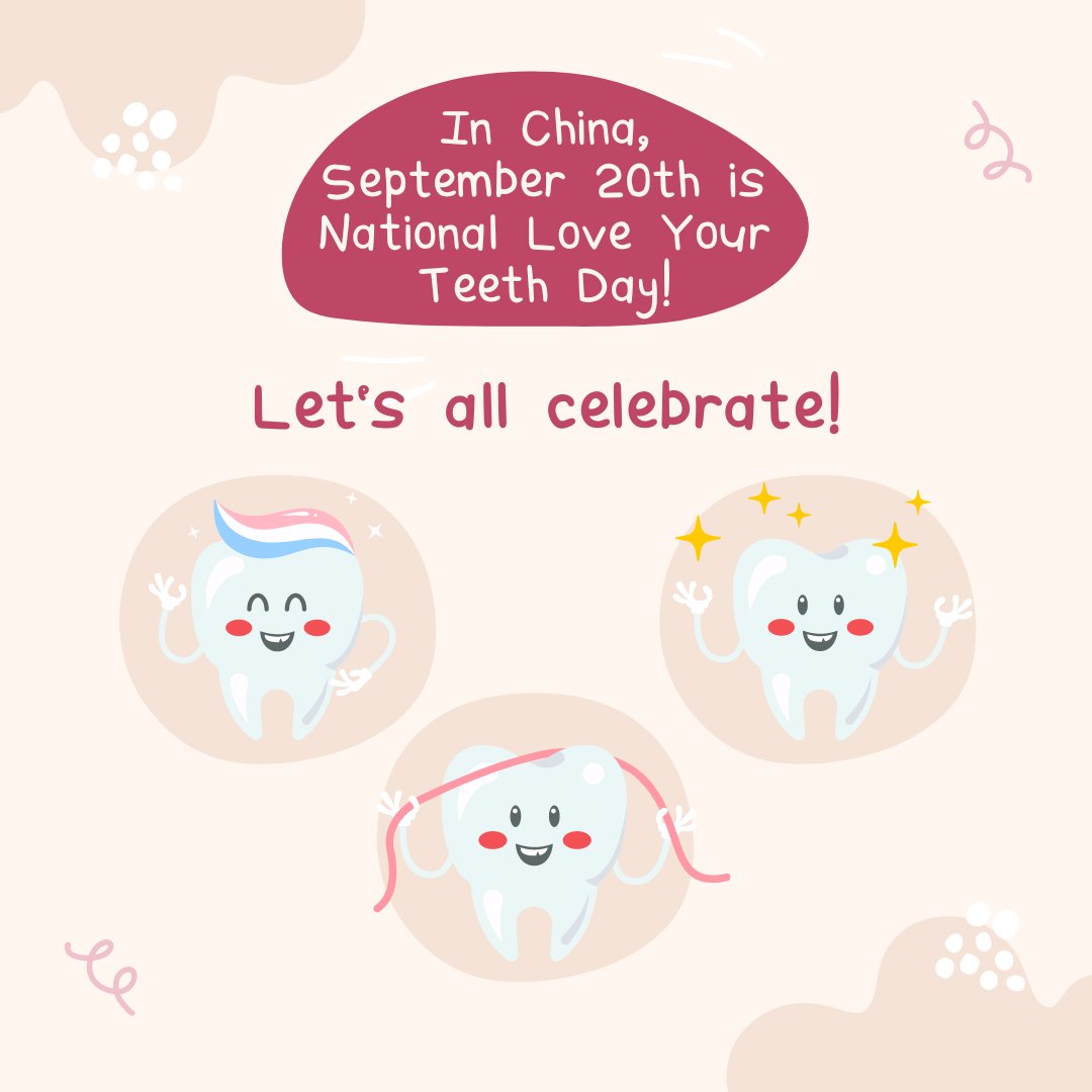 It's been 33 years since September 20th officially became National Love Your Teeth Day in China! Let's join them this year in loving our teeth and the dental healthcare professionals who help us keep them healthy!

#unecdm #dentalmedicine #portlandmaine #nationalloveyourteethday