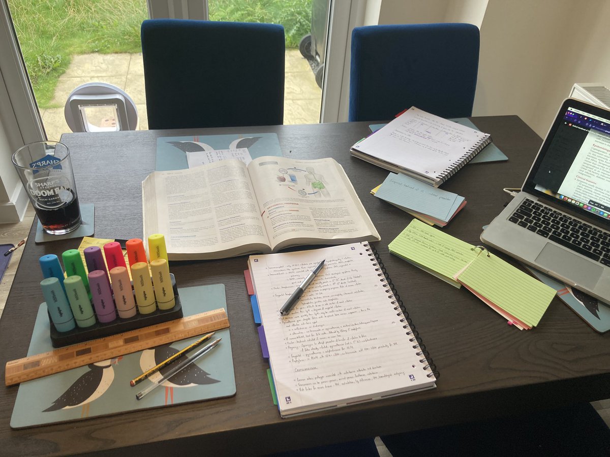 RIP my dining table for the next week - sacrificed at the alter of FRCPath Part 1 studying! 📚 📒📖