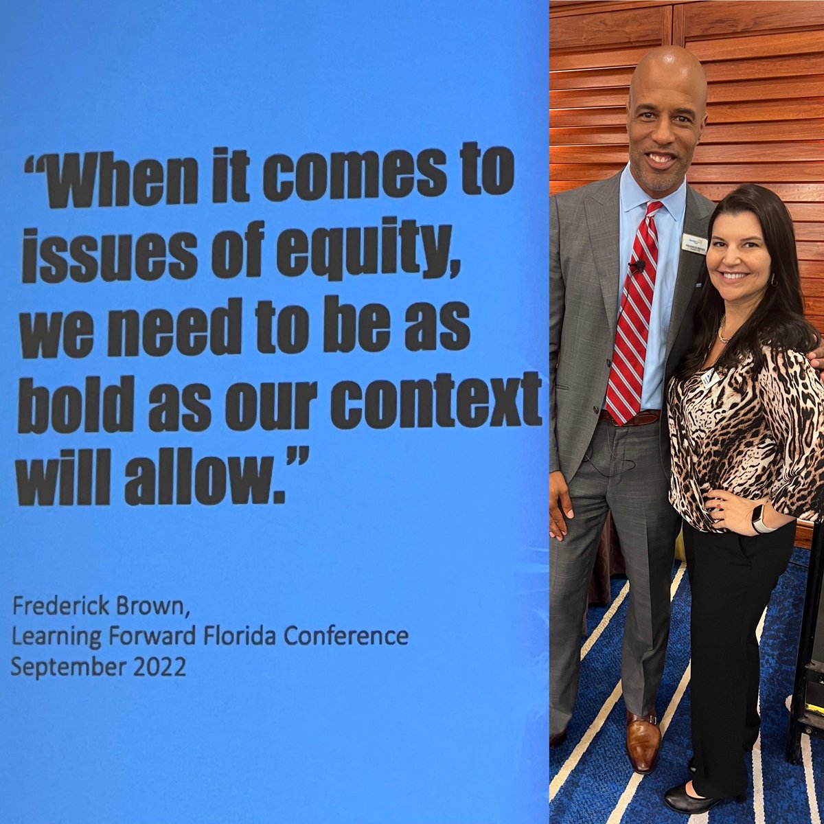 AmandaLMarch's tweet photo. 🙌🏼 The brilliant Fred Brown continues to teach, uplift, &amp; inspire! Thank you for an amazing keynote Learning Forward Florida 🙏🏼@fbrownLF! #LFFL22 #BeBold @LearningFwdFL @LearningForward https://t.co/S5xtCQ7xoD