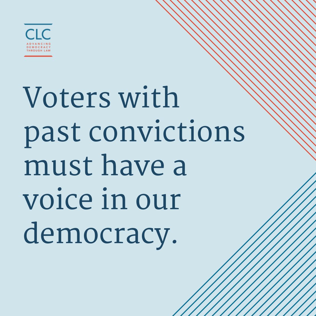 CampaignLegal's tweet photo. On #NationalVoterRegistrationDay, we're reaching out to the 18 million Americans with felony convictions who can vote, but may not know it. Our democracy is stronger when all eligible voters can participate.

You can help. Here's how: [thread]

#NVRD #RestoreYourVote https://t.co/w8VPK7C3VN