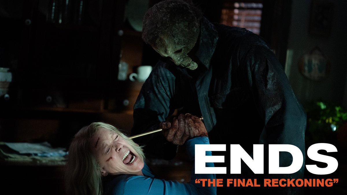 RT @halloweenmovie: The final reckoning is here. #HalloweenEnds is in theaters and streaming on Peacock October 14. https://t.co/daNDOyWxJY