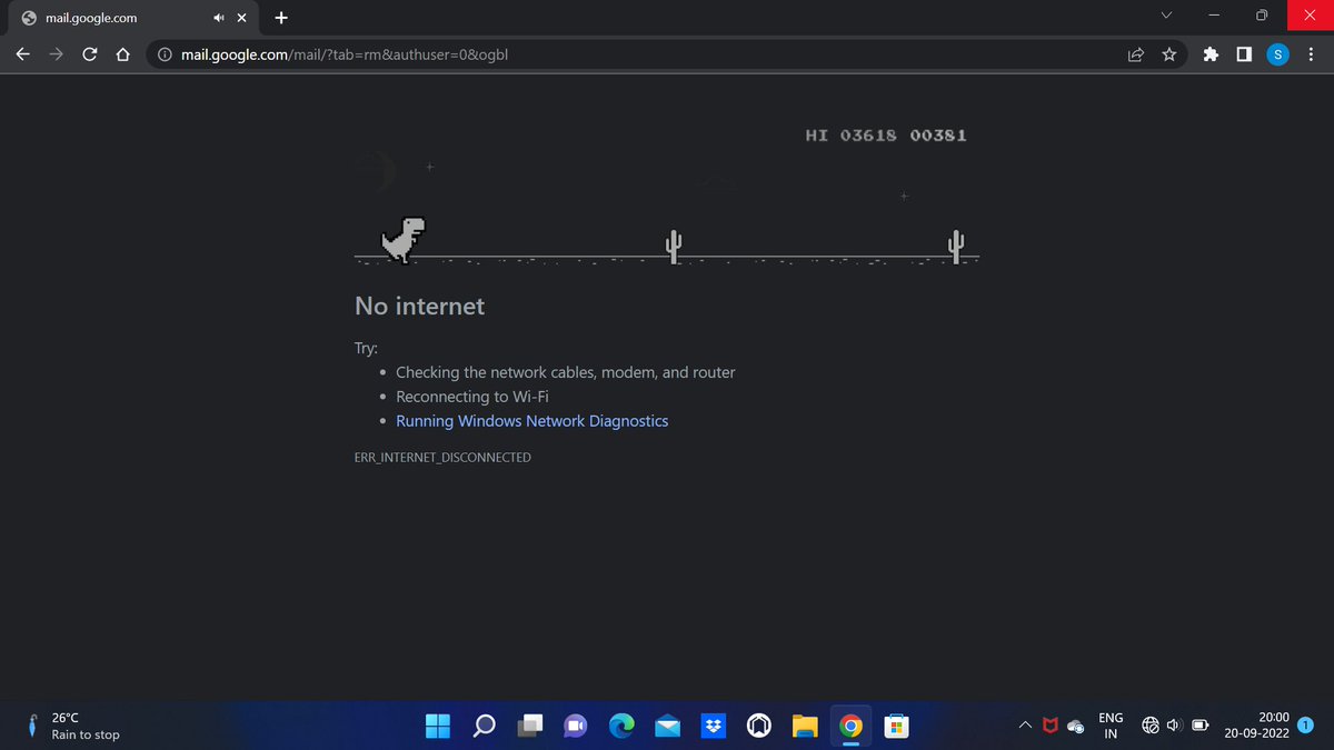 subhagatab_'s tweet image. Best game😅
I sometimes literally turn off the internet to play this😁

#Google #GoogleDino #Dinosaur #games