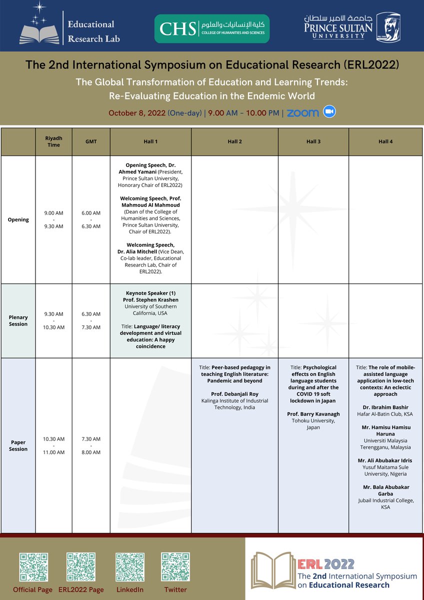 erl_psu's tweet photo. REGISTER NOW for the 2nd International Symposium on Educational Research (ERL2022) #PSUERL2022

Don't miss out! Follow these links for registration:
Hall 1: https://t.co/byQdJc6GW8
Hall 2: https://t.co/cH86YYJj6J
Hall 3: https://t.co/mnQkmQ1g3y
Hall 4: https://t.co/HipG3zZIZr https://t.co/Yk0UH4DAu8