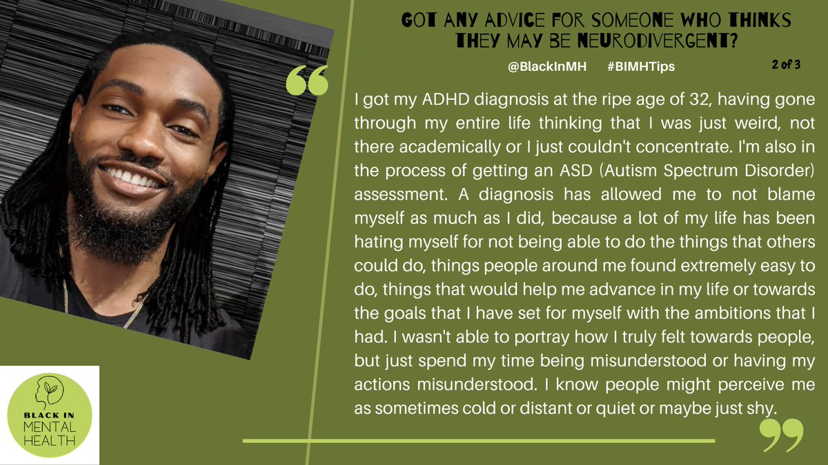 <a href="/yyalipende/">Yannick Yalipende</a> spoke to us about his journey with #ADHD and #Autism as a Black man 👏🏾

"Alot of my life has been hating myself for not being able to do things that others could do" 

Can you relate??