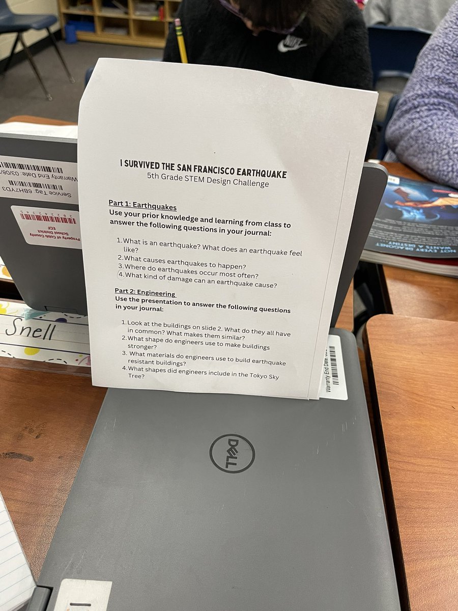 MLWeather's tweet photo. STEM Day at the Hills.  5th Grade researching for their build of earthquake safe shelters.    I’m looking forward to seeing their data about how strong the buildings are.  @belmontbears #BelmontSTEM https://t.co/r14pg4FdhX