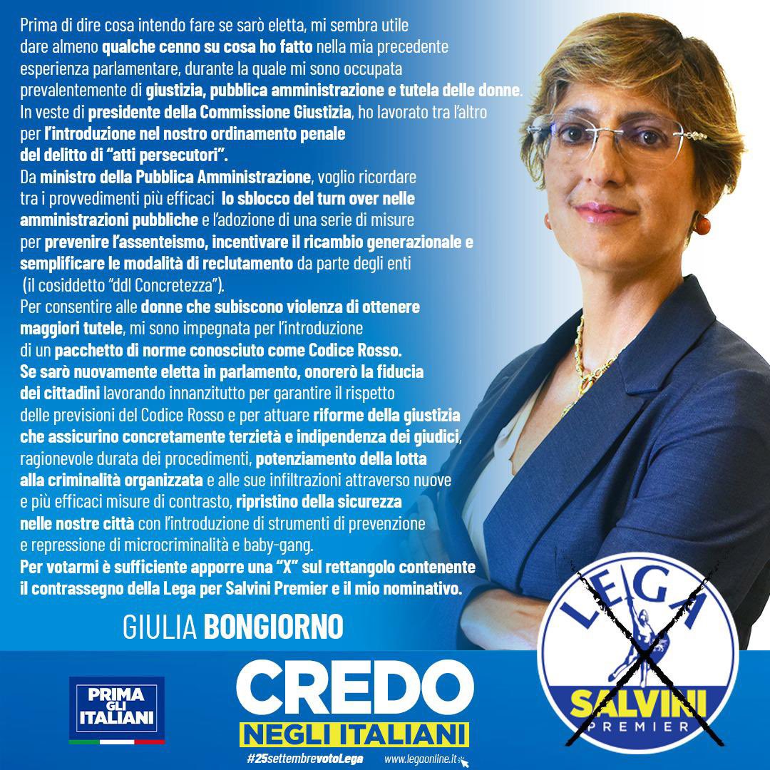 👉 Al Senato in Sicilia scheda gialla 🟡barra Lega e vota #GiuliaBongiorno #OrgoglioSiculo