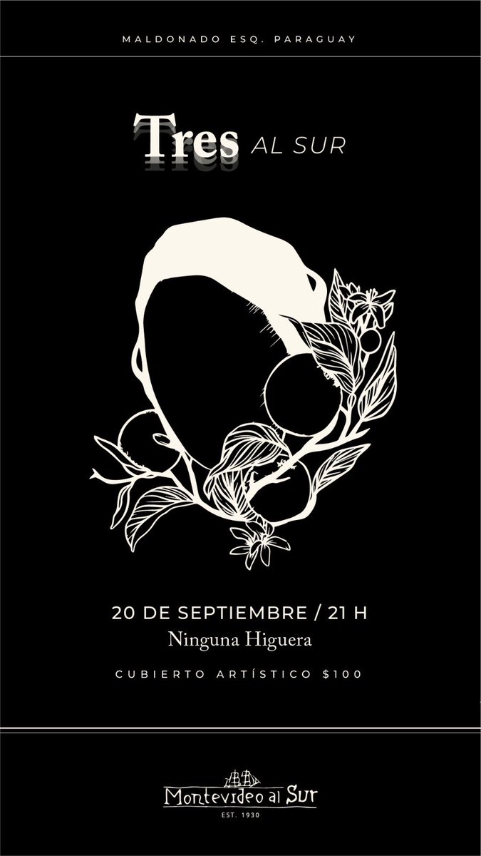 😊 Hoy tocamos en Montevideo al Sur

Cubierto artístico $100

Nos vemos 🌈