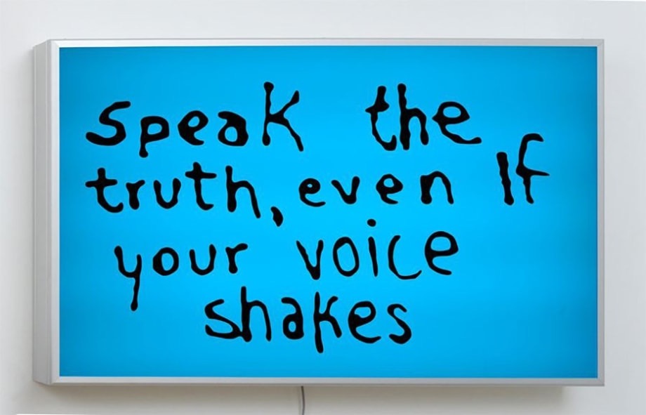 artpendix's tweet photo. Speak The Truth Even If Your Voice Shakes, 2015
Sam Durant
Sculpture
Electric sign with vinyl letters
#artpendix #contemporaryart @artpendix #oilpainting #kunst #art https://t.co/mYX0KObAQD