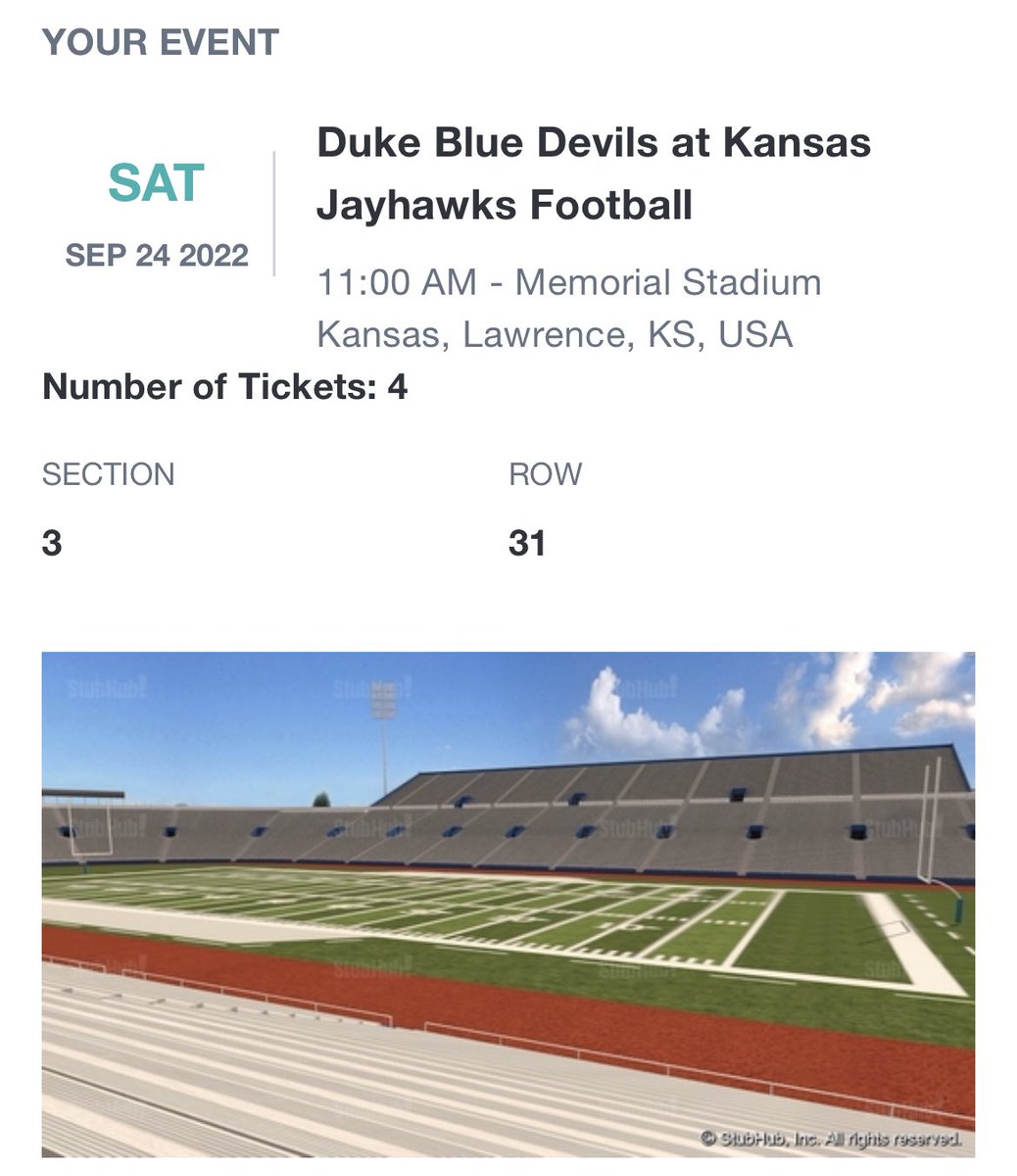 MarcusTetwiler's tweet photo. Don’t worry about the mules, load the wagon! I’m giving away 4 tickets. Can someone in KS take these? Pack the Booth, get a W, and tell Nebraska to go kick rocks. #ForLance https://t.co/ypaoa17x54