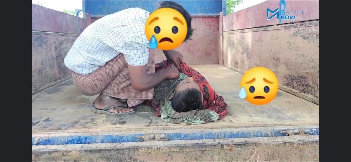 Zinzae's tweet photo. “Please kill me, I can't bear this anymore,” cried an elementary student.

Myanmar means nothing to the world ? 

Look at us.

I’ll never forget the two ends of cruelty, both negligence and atrocity.

#TapayinMassacre #whatshappeningnowinmyanmar

Photo - Myanmar Now https://t.co/5588ExsbIF