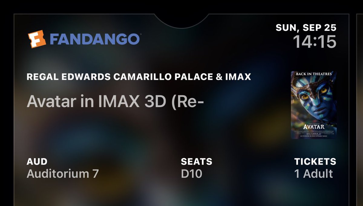 AvatarCountdown's tweet photo. @IMAX Got mine. Too young to see in theaters originally. Too say I’m excited is an understatement. https://t.co/afyWSSlXAk