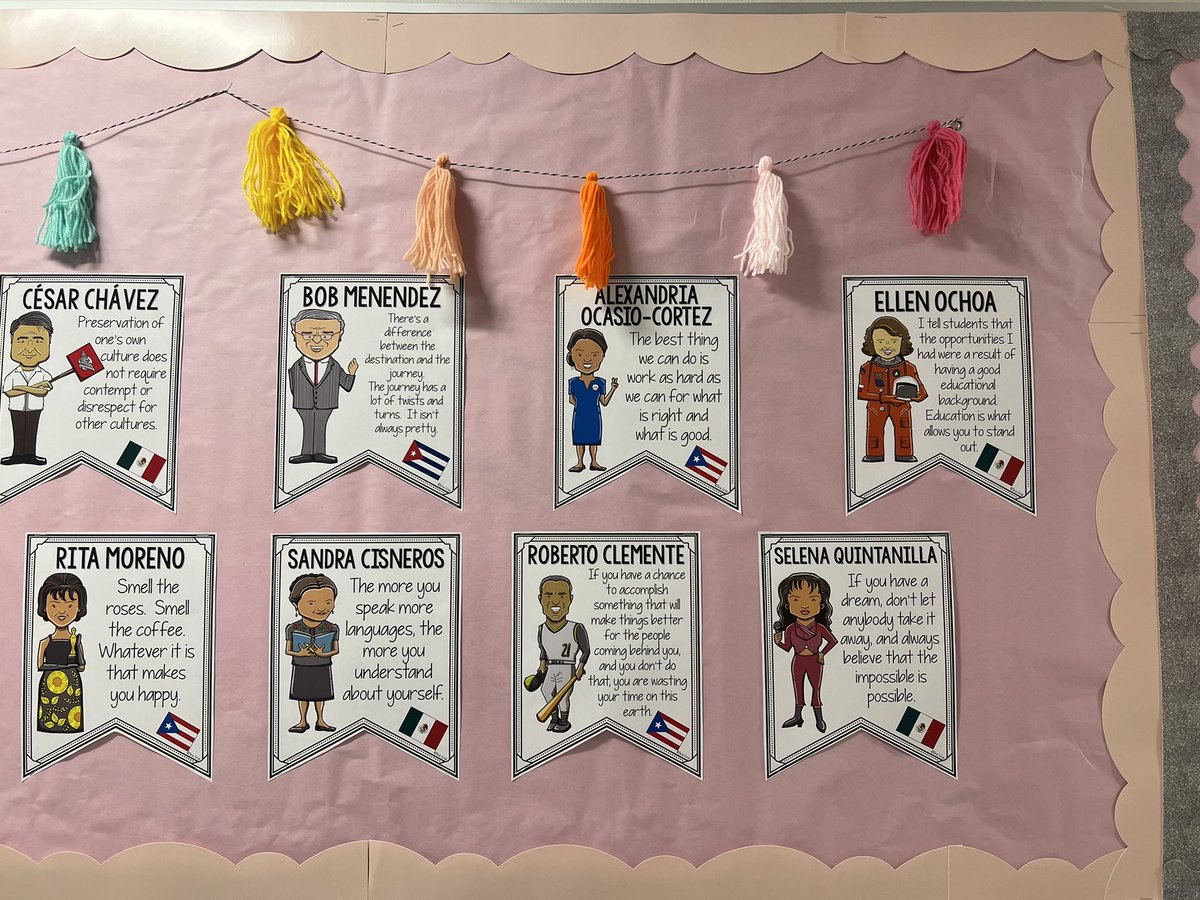 MissCress's tweet photo. We have been talking about Hispanic Heritage month the last week! Some of my students have shared about their own families, cultures, and traditions. I’m excited to continue! 🤍 https://t.co/QYxJJtQ9yA