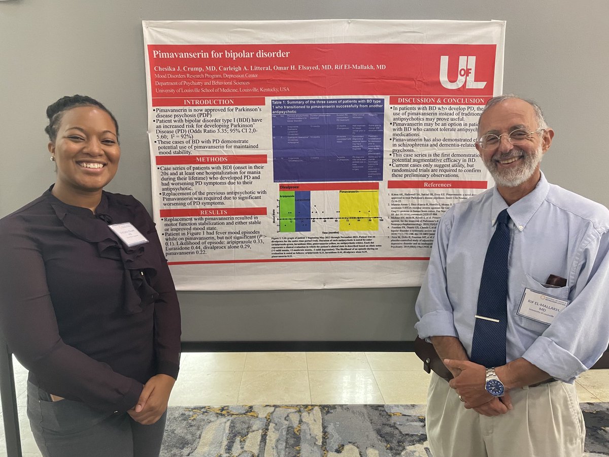 Jesswrightmd's tweet photo. Drs. Chesika Crump and Rif El-Mallakh from the U. Of Louisville presenting at annual National Network of Depression Centers Conf. https://t.co/Nk0IcYpDG2
