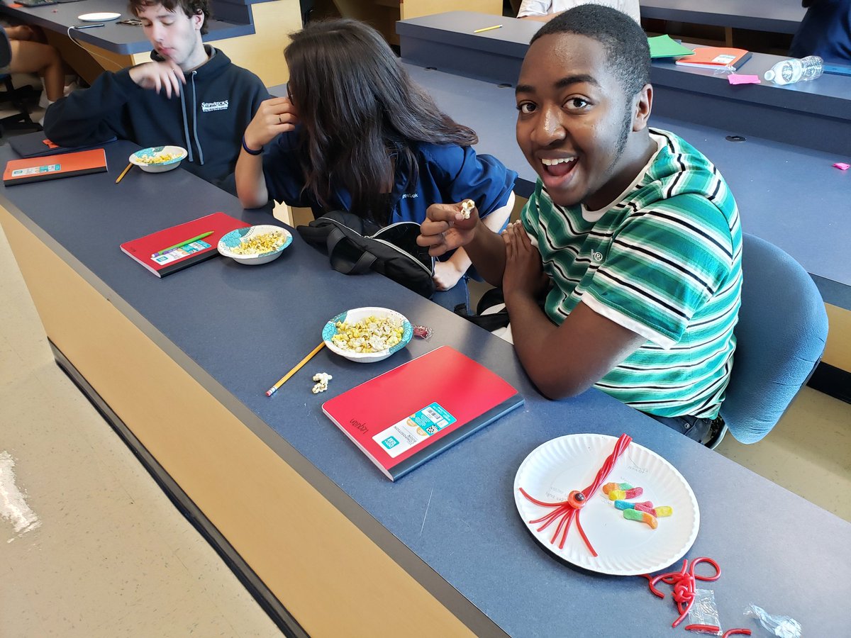 Today in Psychology we learned about the various parts of the neuron with candy!