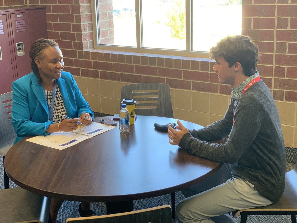 100+ students took part in job interviews for positions in their VEI class companies. We appreciate our amazing volunteers, such as Dr. Howard from our district office, who take on the role of interviewer &amp; engage w our Business students. <a href="/VEInternational/">veinternational</a> <a href="/NeuquaValley/">Neuqua Valley High School</a> <a href="/ipsd204/">Indian Prairie 204</a>