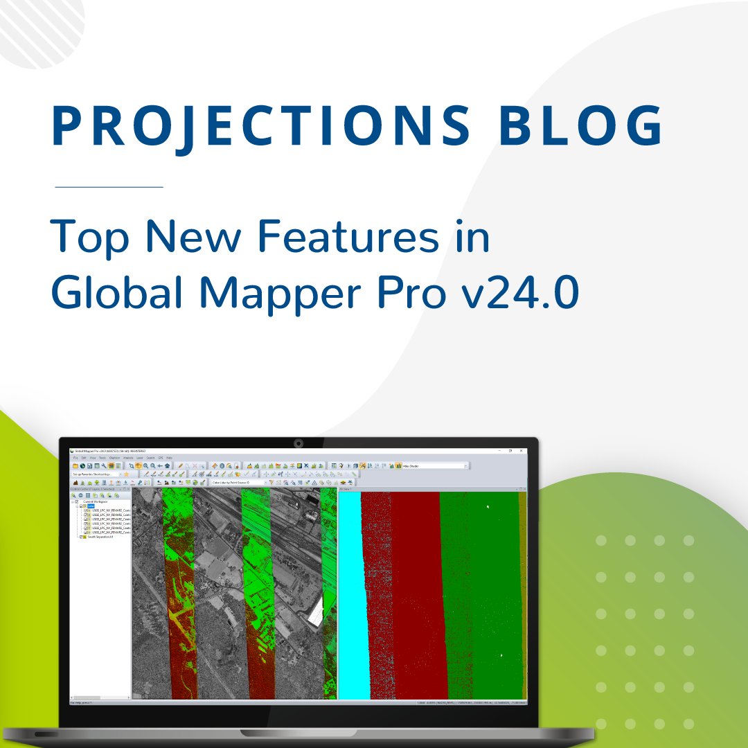 BlueMarbleGeo's tweet photo. Established as an advanced and comprehensive geospatial software, #GlobalMapperPro excels in terrain analysis, point cloud editing, drone-collected image processing, and much more. Read this blog to learn more about exciting new features in version 24. https://t.co/QS1dvgh0SY https://t.co/QzRuc5nRH2