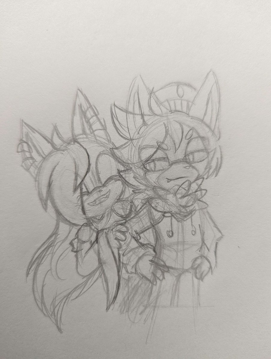Too cute too cute!! A collab sketch featuring May and Tempting, done by <a href="/Lil_MayRose/">Lil Rose</a>!! This caught me off guard I love this so much!! 💕💕